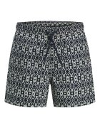 Jack & Jones Плувни шорти с връзка с фигурален принт Бял/Тъмносин