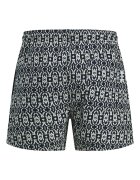 Jack & Jones Плувни шорти с връзка с фигурален принт Бял/Тъмносин