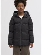 Jack & Jones Подплатено зимно яке с качулка - Бял/Черен