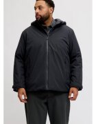 Jack & Jones Преходно яке Plus - мъжко голям размер - с качулка и кройка Regular fit - Черен