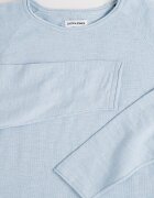 Jack & Jones Пуловер от органичен памук с овално деколте Пастелносин