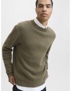 Jack & Jones Пуловер с органичен памук с овално деколте