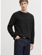 Jack & Jones Пуловер с овално деколте - Черен
