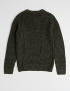 Jack & Jones Пуловер с релеф Тъмнозелен
