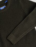 Jack & Jones Пуловер с релеф Тъмнозелен