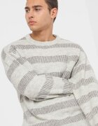Jack & Jones Пуловер Space с овално деколте Светло сив/Tъмносив
