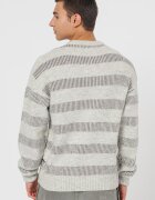 Jack & Jones Пуловер Space с овално деколте Светло сив/Tъмносив