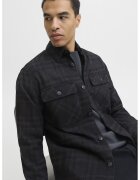 Jack & Jones Риза на каре от органичен памук - Черен/Антрацитно сиво