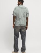 Jack & Jones Риза с фигурален принт Пепеляво сиво/Tъмносив