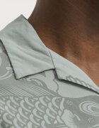 Jack & Jones Риза с фигурален принт Пепеляво сиво/Tъмносив
