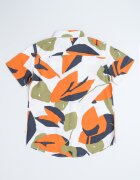 Jack & Jones Риза с къси ръкави и флорален десен Бял/Зелен/Оранжев