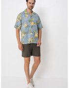 Jack & Jones Риза с къси ръкави - Пастелносин/Шафраново жълто/Папратово зелено