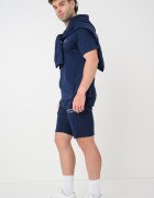 Jack & Jones Тениска худи и къс панталон - 3 части Тъмносин