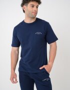 Jack & Jones Тениска худи и къс панталон - 3 части Тъмносин