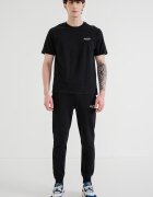 Jack & Jones Тениска от органичен памук и спортен панталон Черен