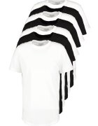Jack & Jones Тениска от органичен памук с овално деколте - 7 броя - Бял/Черен