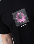 Jack & Jones Тениска с овално деколте и принт Бял/Фуксия/Черен меланж