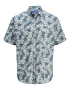 Jack & Jones Тропическа риза Прашно синьо