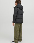 Jack & Jones Зимно яке Speed с качулка и вата Избеляло черно