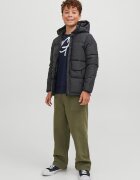 Jack & Jones Зимно яке Speed с качулка и вата Избеляло черно