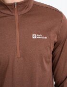 Jack Wolfskin Ски термо блуза с къс цип Тъмнокафяв/Черен
