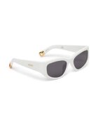 JACQUEMUS Дамски слънчеви очила JAC5C2SUN - бели - пластмаса