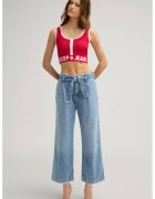 joop jeans Широки дънки с колан на талията - Син