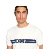 Joop! Къса пижама с лого Бял/Тъмносин