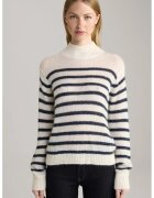 Joop Pulover regular fit cu guler inalt - din amestec de lana alpaca - Бял
