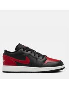 Jordan Спортни обувки Air 1 Low за момчета - естествена кожа/еко кожа - червени/черни