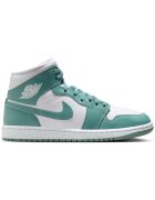 Jordan Спортни обувки Air 1 Mid - - Бял/Тюркоаз