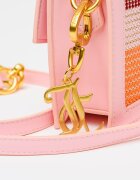 Juicy Couture Чанта за рамо Lily със сплетени детайли Tиква портокал/Розово