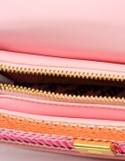 Juicy Couture Чанта за рамо Lily със сплетени детайли Tиква портокал/Розово