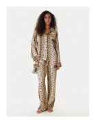 Juicy Couture Дамска пижама бежова - с леопардов принт
