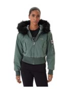 Juicy Couture Дамско яке синтетика/текстил - зелен/черен
