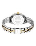 JUST CAVALLI Аналогов часовник със седефен циферблат Сребрист/Златист