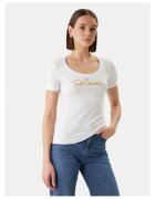 JUST CAVALLI Дамска тениска бяла от памук