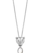 JUST CAVALLI Колие от неръждаема стомана с висулка с форма на ягуар