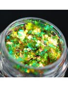 KAJOL Beauty Пигментни люспи PK122 зелено-шампанско-златно-розово за грим 1гр