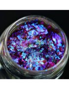 KAJOL Beauty PK125 пигментни люспи в цвят кралско синьо-лилаво-тюркоазено-бронзово за грим 1 г
