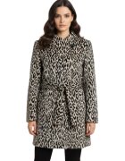 Karen Millen Дамско палто сиво - животински принт - мек материал