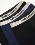 Karl Lagerfeld Боксерки с лого - 3 чифта Черен/Сребрист/Тъмносин