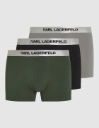 Karl Lagerfeld Боксерки с лого - 3 чифта Зелен/Черен/Сив