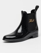 Karl Lagerfeld Боти от еко кожа с лого Черен