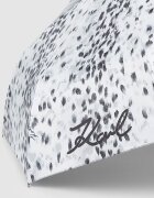Karl Lagerfeld Чадър с лого Бял/Черен/Сив