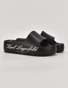 Karl Lagerfeld Чехли с равна платформа и лого Черен