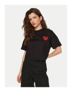 Karl Lagerfeld Дамска тениска - 304579387 - Органичен памук - 2XL INTL - Черна
