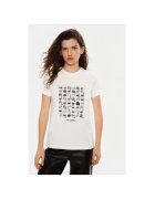 Karl Lagerfeld Дамска тениска - 304579486 - Органичен памук - Бяла