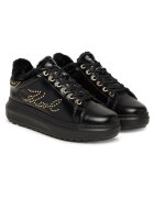 Karl Lagerfeld Дамски кецове KL67511 - черни - кожа