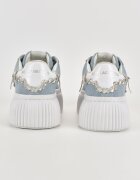 Karl Lagerfeld Дънкови спортни обувки с равна платформа Светлосин
